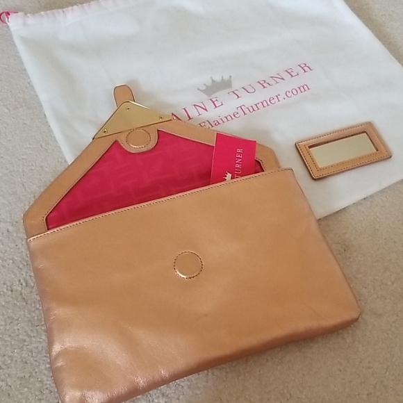 NWT Rose Gold leather clutch - Picture 4 of 11